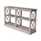 International Concepts Rectangle Hampton Sofa Server Table with Shelves, 60 W, 16 L, 34.5 in H, Wood, Washed Gray Taupe OT09-70SL - alternate 1
